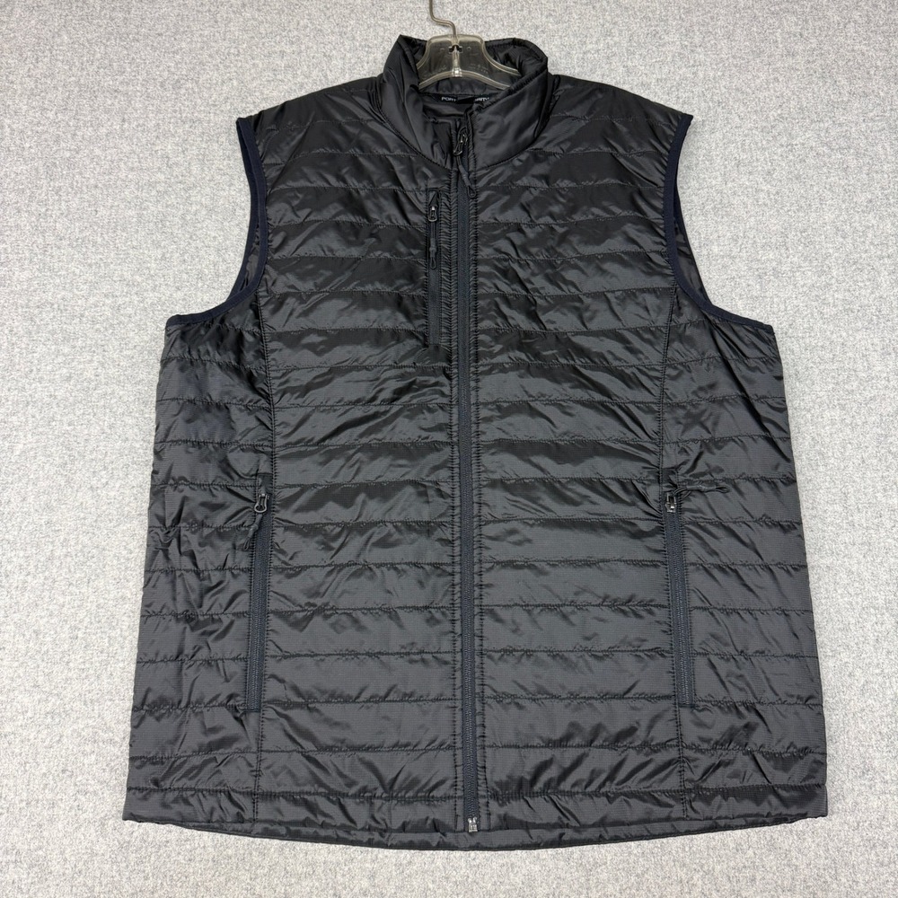 Port Authority | Puffer Vest | Size Large | Black | Quilted Full Zip 3-Pocket L
